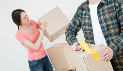 Local movers handling a residential move in Spitalfields streets
