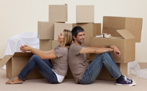 Furniture loading for a home move in East London near Spitalfields