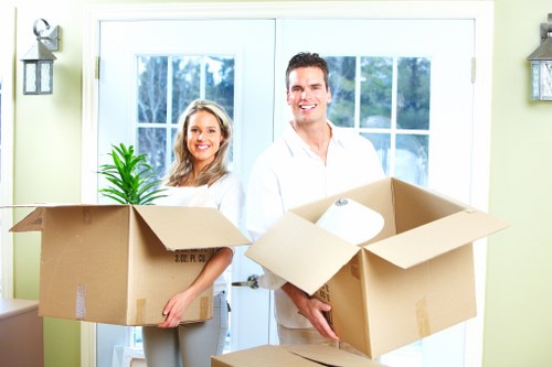 Careful packing and loading for a move in Spitalfields