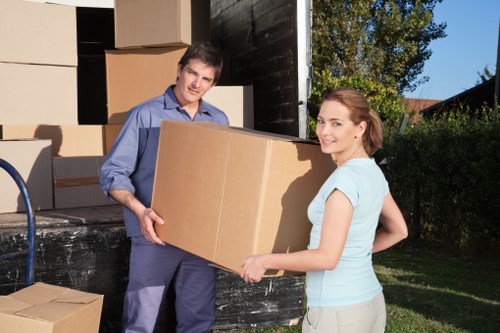 Moving van and packing supplies for a local Spitalfields removal